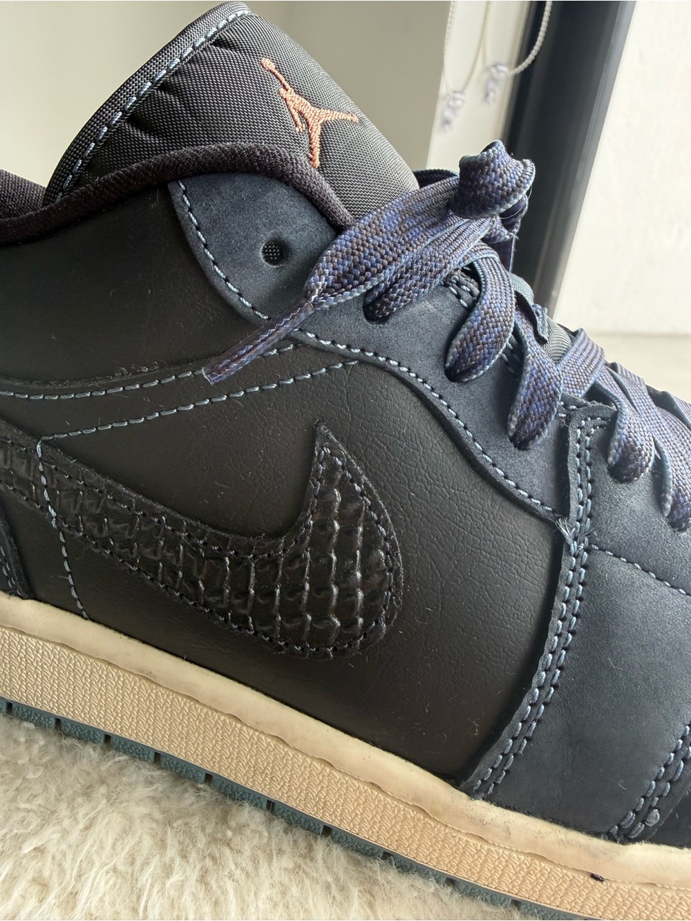 Air Jordan 1 Low SW Black Dark Obsidian